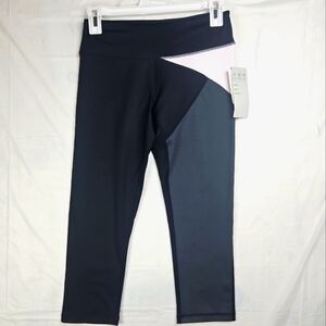 Z By Zella Leggings Womens Size Small Colorblock Active Workout Logo Crop Pants